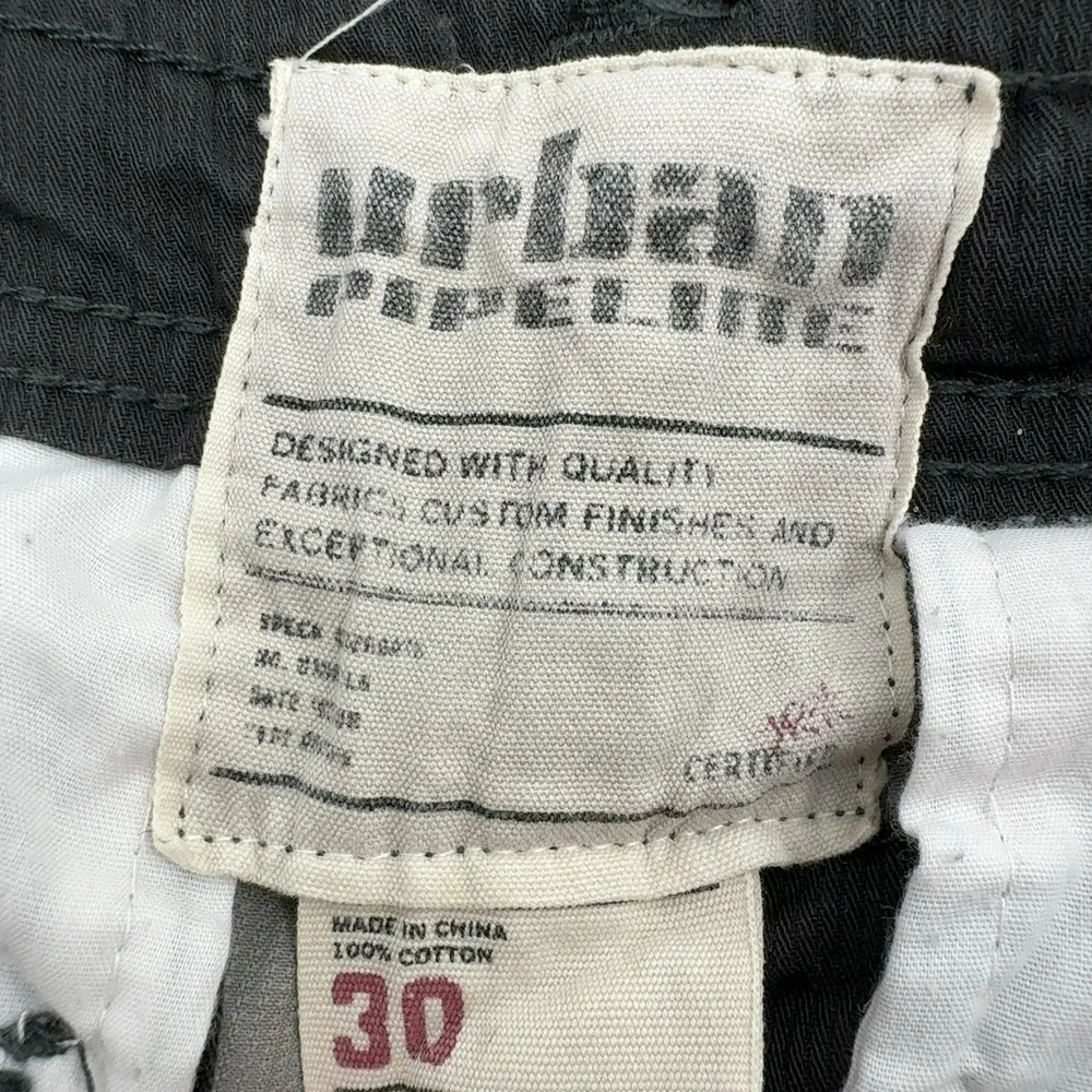 Urban Pipeline Cargo Shorts Mens 30 Gray Cotton Multi Pocket Gorpcore Utility